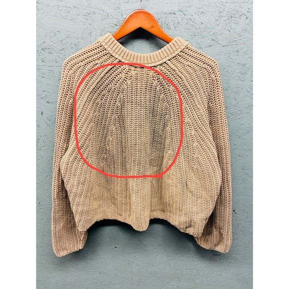 Anthropologie Cardigan Sweater Women's Medium Floral Camo Knit Button Front Flaw - Picture 10 of 12